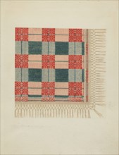 Woven Coverlet, 1935/1942. Creator: Dorothy Lacey.