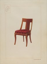 Mahogany chair, probably 1935. Creator: James M. Lawson.