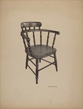 Comb Back Chair, c. 1940. Creator: Claude Marshall.