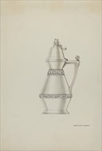 Pewter Syrup Jar, c. 1937. Creator: Harry Mann Waddell.
