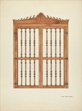 Grille Doors of Wood, c. 1939. Creator: Harry Mann Waddell.