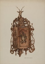 Wall Cabinet, Hand Carved, c. 1937. Creator: Harry Mann Waddell.