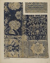 Handwoven Tapestry Coverlet, c. 1938. Creator: Elmer Weise.