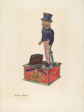 Toy Bank: Uncle Sam, c. 1937. Creator: Elmer Weise.