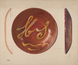 Pie Plate, c. 1937. Creator: Elmer Weise.