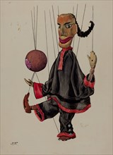 Juggling Marionette, c. 1937. Creator: Elmer Weise.