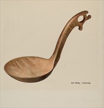 Wooden Dipper, c. 1938. Creator: Elmer Weise.