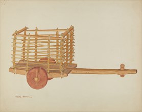 Wooden Cart, c. 1936. Creator: Tulita Westfall.