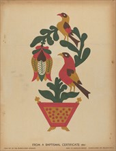 Drawing for Plate 12: From the Portfolio "Folk Art of Rural Pennsylvania", c. 1939. Creator: Unknown.