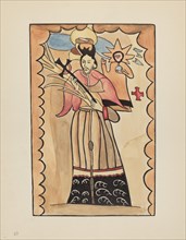Plate 40: St. John Nepomuk: From Portfolio "Spanish Colonial Designs of New Mexico", 1935/1942. Creator: Unknown.