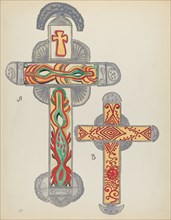 Plate 47: Crosses of Tin: From Portfolio "Spanish Colonial Designs of New Mexico", 1935/1942. Creator: Unknown.