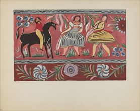 Plate 42: Painted Chest Design: From Portfolio "Spanish Colonial Designs of New Mexico", 1935/1942. Creator: Unknown.