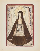 Plate 20: Saint Veronica: From Portfolio "Spanish Colonial Designs of New Mexico", 1935/1942. Creator: Unknown.