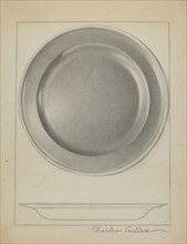 Pewter Plate, c. 1936. Creator: Charles Cullen.