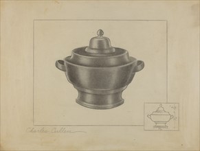 Pewter Sugar Bowl, 1935/1942. Creator: Charles Cullen.