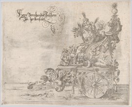 Procession, with a female figure seated on a float, 16th century., 16th century. Creator: Anon.
