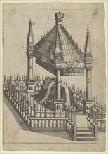 Catafalque for Prince Gottfried Maria Ignaz, frontispiece to 'Lacrymae Conjugales et Paren..., 1677. Creator: Anon.