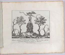 Landscape containing seven silhouettes, 1793-1800. Creator: Anon.