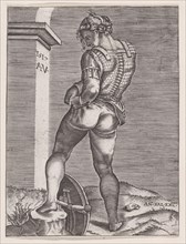 Soldier Attaching His Breeches to His Breast plate, dated 1517., dated 1517. Creator: Anon.
