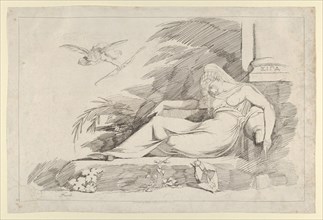 Sleeping Woman with a Cupid (Hush), 1780-90. Creator: Henry Fuseli.