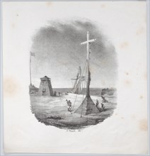 The Cross of the Sailors-Dieppe, 1821. Creator: Émile Jean-Horace Vernet.