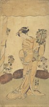 The Second Segawa Kikunojo in the Role of Reizei in "Ima-o-sakari Suehiro Genj..., 12th month, 1768. Creator: Ippitsusai Buncho.