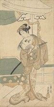 The Actor Ichikawa Uzayemon IX 1724-1785 in a Female Role. Creator: Ippitsusai Buncho.