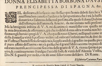 Teatro delle Nobili et Virtuose Donne..., page 2 (recto), 1616. Creator: Isabella Catanea Parasole.