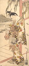 Young Lady in Summer Attire, ca. 1748., ca. 1748. Creator: Ishikawa Toyonobu.