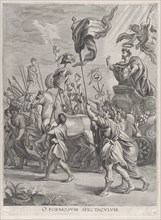 Plate 31: The triumph of Scipio Africanus; from Guillielmus Becanus's 'Serenissimi Princip..., 1636. Creators: Jacob Neeffs, Johannes Meursius, Willem van der Beke.