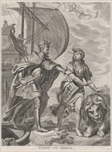 Plate 23: Emperor Charles V, campaign in Africa; from Guillielmus Becanus's 'Serenissimi P..., 1636. Creators: Jacob Neeffs, Johannes Meursius, Willem van der Beke.