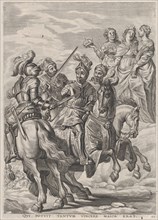 Plate 22: Emperor Charles V, victory at Pavia; from Guillielmus Becanus's 'Serenissimi Pri..., 1636. Creators: Jacob Neeffs, Johannes Meursius, Willem van der Beke.
