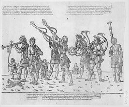 Trumpeters, from 'The Triumph of Caesar', 1504. Creator: Jacob von Strassburg.