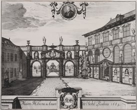 View of the Garden of the Rubenshuis, Antwerp, 1675-1732. Creator: Jacobus Harrewijn.