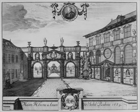 View of the Rubenshuis in Antwerp, 1675-1732. Creator: Jacobus Harrewijn.