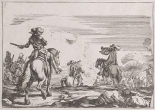 Plate 1: the departure of the armies, 1635-60. Creator: Jacques Courtois.