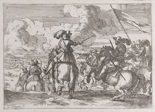 Plate 8: the march to the battlefield, 1635-60. Creator: Jacques Courtois.