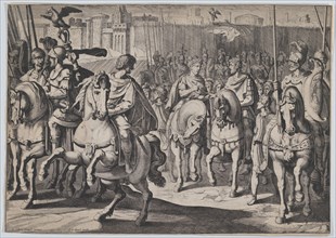 Plate 4: The peace with the king of France in order to fight the Turks, from the Triumphs ..., 1614. Creator: Jacob III de Gheyn.
