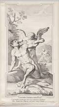 Battle of Love and Pan, 1715-96. Creator: Jean-Etienne Liotard.