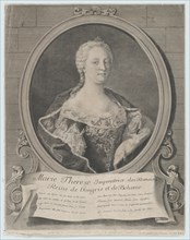 Portrait of Marie-Thérèse, 1747. Creator: Johann Christoph Reinsperger.