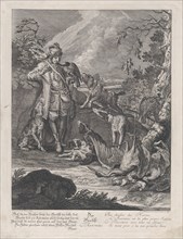 Autumn from the Dog's Four Seasons, 1720-1767. Creator: Johann Elias Ridinger.