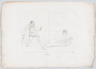 Caius Marius and the Cimbrian Soldier (Plutarch, "Marius," 39; Lucan, "Pharsalia," XI, 75-..., 1806. Creator: Johann Heinrich Lips.