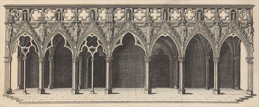Interior of Strasbourg Cathedral Showing the Choir Screen, 1617. Creator: Johann Jakob Arhardt.