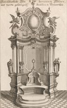 Design for a Monumental Altar, Plate a from 'Unterschiedliche Neu Inventier..., Printed ca. 1750-56. Creator: Johann Michael Leüchte.
