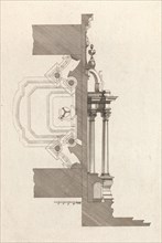Floorplan and Side View of an Altar, Plate f (2) from 'Unterschiedliche Neu..., Printed ca. 1750-56. Creator: Johann Michael Leüchte.
