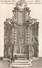 Design for a Monumental Altar, Plate g from 'Unterschiedliche Neu Inventier..., Printed ca. 1750-56. Creator: Johann Michael Leüchte.