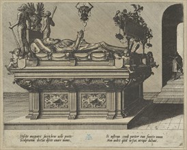 Twenty album pages with prints from the series ‘Coenotaphiorum’, 1563. Creators: Johannes van Doetecum I, Lucas van Doetecum.