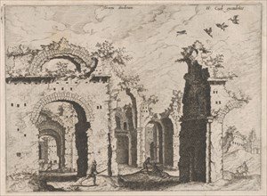 The Baths of Diocletian, from the series Roman Ruins and Buildings, 1562. Creators: Johannes van Doetecum I, Lucas van Doetecum.
