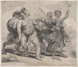 Drunkeness of Bacchus, 1630-77. Creators: Jonas Suyderhoef, Pieter Soutman, Clement De Jonghe.