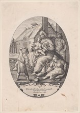 Allegory on Widowhood and Orphanage, 1590-1630. Creator: Lambert Cornelisz.